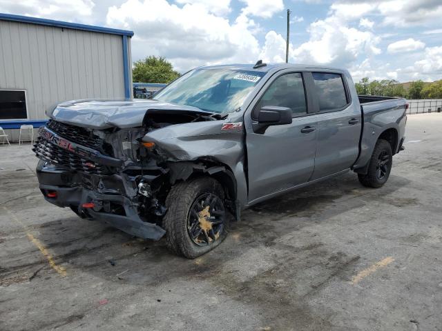 1GCPYCEK5NZ122469 - 2022 CHEVROLET SILVERADO K1500 TRAIL BOSS CUSTOM GRAY photo 1