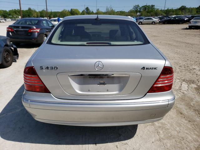 WDBNG83J14A431742 - 2004 MERCEDES-BENZ S-CLASS 430 4MATIC SILVER photo 6
