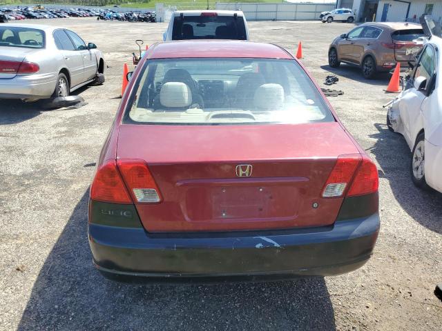 2HGES26805H593064 - 2005 HONDA CIVIC EX MAROON photo 6