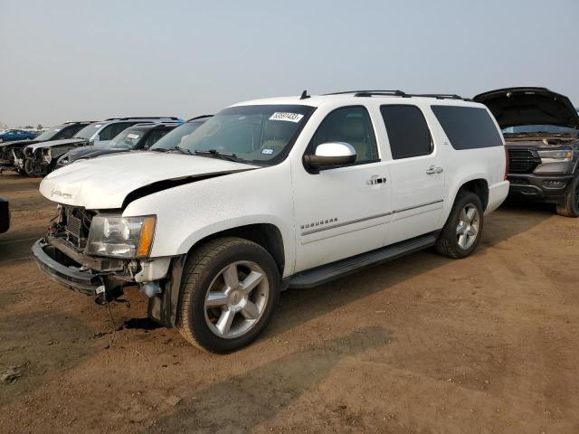 1GNSCKE05DR371944 - 2013 CHEVROLET SUBURBAN C1500 LTZ WHITE photo 1