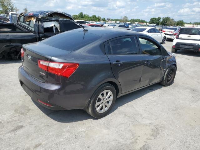 KNADN4A36E6385648 - 2014 KIA RIO EX CHARCOAL photo 3