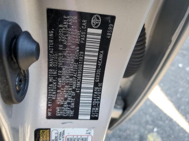 4T1BK36B95U011829 - 2005 TOYOTA AVALON XL SILVER photo 12