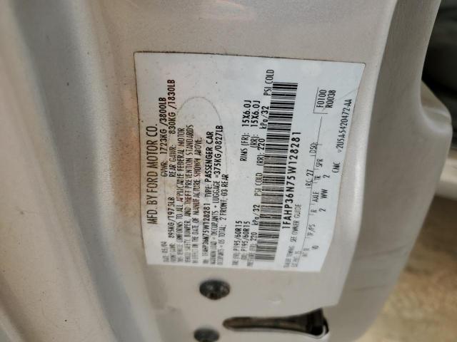 1FAHP36N75W128281 - 2005 FORD FOCUS ZXW SILVER photo 12