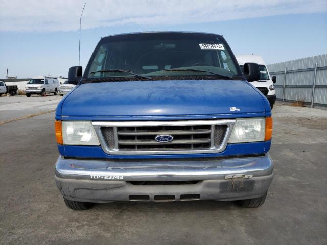 1FBSS31L06DA77597 - 2006 FORD ECONOLINE E350 SUPER DUTY WAGON BLUE photo 5