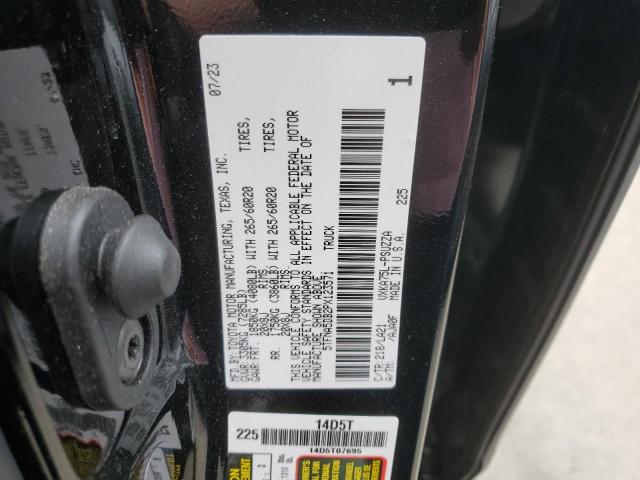 5TFNA5DB2PX123571 - 2023 TOYOTA TUNDRA CREWMAX PLATINUM 黑色 照片 12