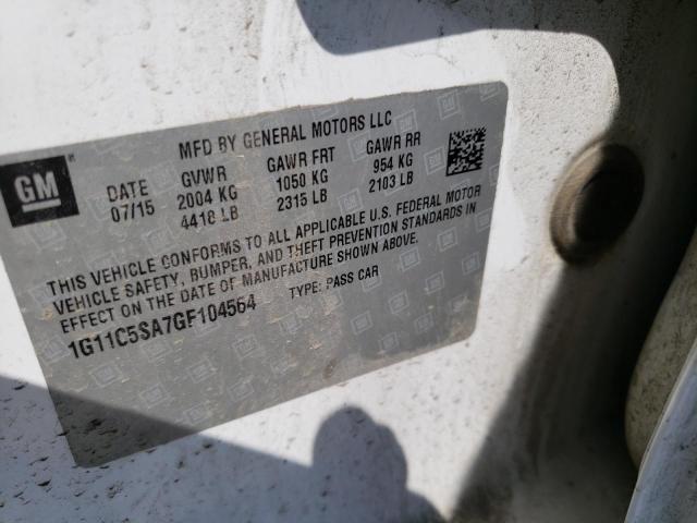 1G11C5SA7GF104564 - 2016 CHEVROLET MALIBU LIM LT 白色 照片 13