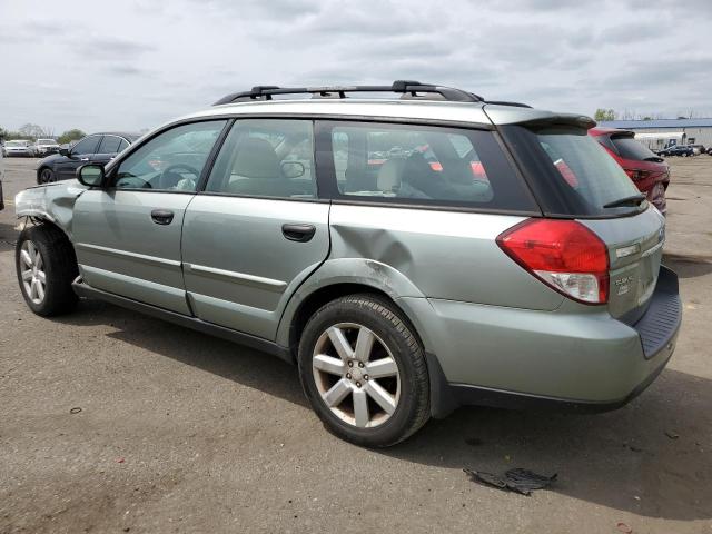 4S4BP61C397340582 - 2009 SUBARU OUTBACK 2.5I GREEN photo 2