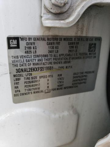 3GNAL2EKXFS518661 - 2015 CHEVROLET CAPTIVA LS 白色 照片 12