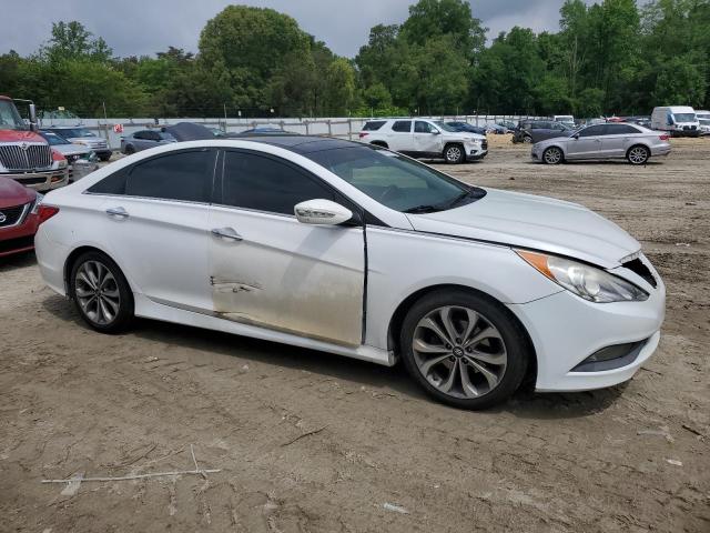 5NPEC4AB4EH835968 - 2014 HYUNDAI SONATA SE WHITE photo 4