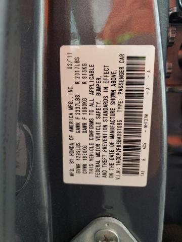 1HGCP2F65BA097095 - 2011 HONDA ACCORD SE GRAY photo 13