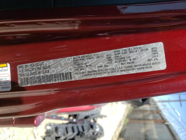 1C4JJXP61NW152815 - 2022 JEEP WRANGLER U SAHARA 4XE BURGUNDY photo 14