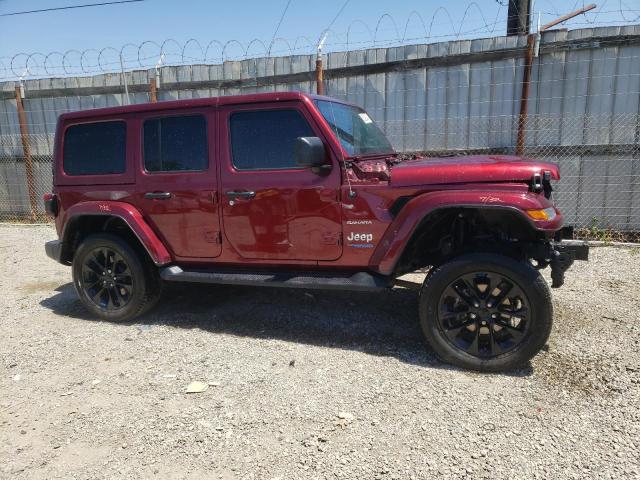 1C4JJXP61NW152815 - 2022 JEEP WRANGLER U SAHARA 4XE BURGUNDY photo 4