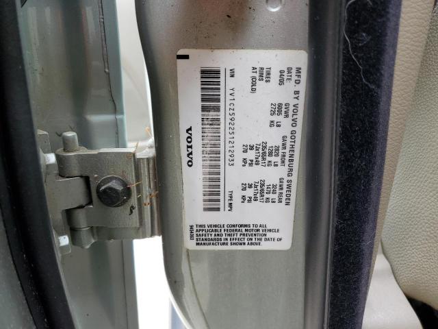 YV1CZ592251212933 - 2005 VOLVO XC90 GREEN photo 13
