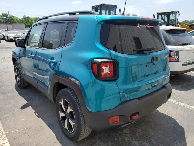 ZACNJDC18MPM48868 - 2021 JEEP RENEGADE TRAILHAWK TURQUOISE photo 2