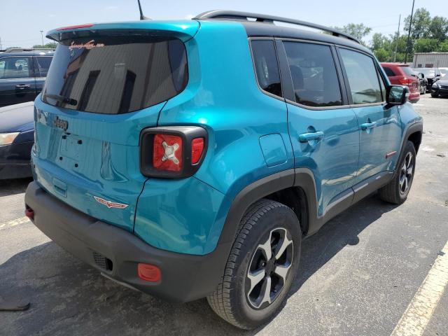 ZACNJDC18MPM48868 - 2021 JEEP RENEGADE TRAILHAWK TURQUOISE photo 3