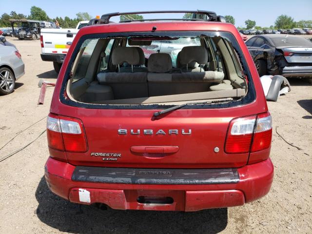 JF1SF65652H738264 - 2002 SUBARU FORESTER S წითელი ფოტო 6