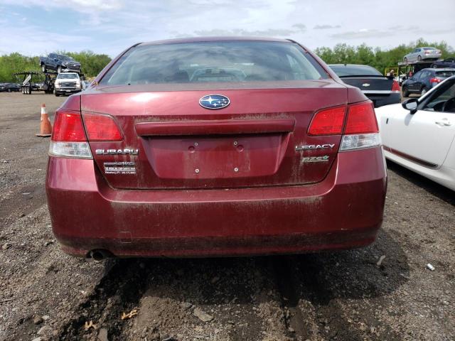 4S3BMBA64B3217211 - 2011 SUBARU LEGACY 2.5I RED photo 6