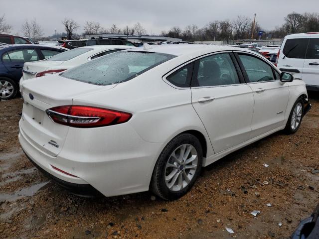 3FA6P0MU9KR174595 - 2019 FORD FUSION SEL WHITE photo 3