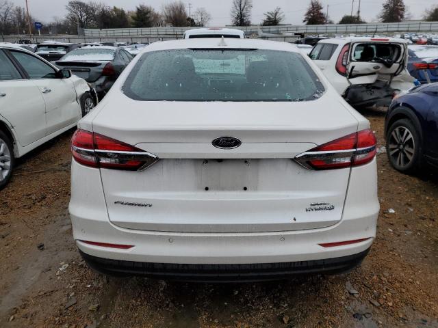 3FA6P0MU9KR174595 - 2019 FORD FUSION SEL WHITE photo 6