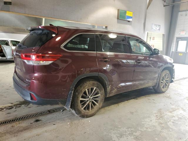 5TDJZRFH1HS475354 - 2017 TOYOTA HIGHLANDER SE BURGUNDY photo 3