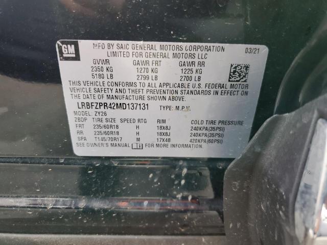 LRBFZPR42MD137131 - 2021 BUICK ENVISION ESSENCE Սև լուսանկար 13