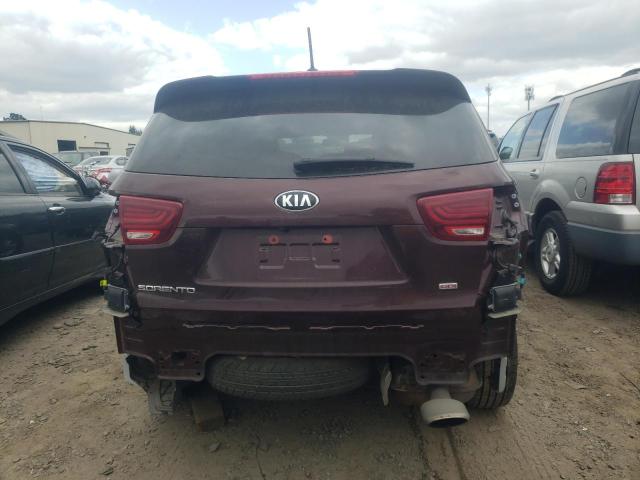 5XYPG4A31KG567373 - 2019 KIA SORENTO L BURGUNDY photo 6