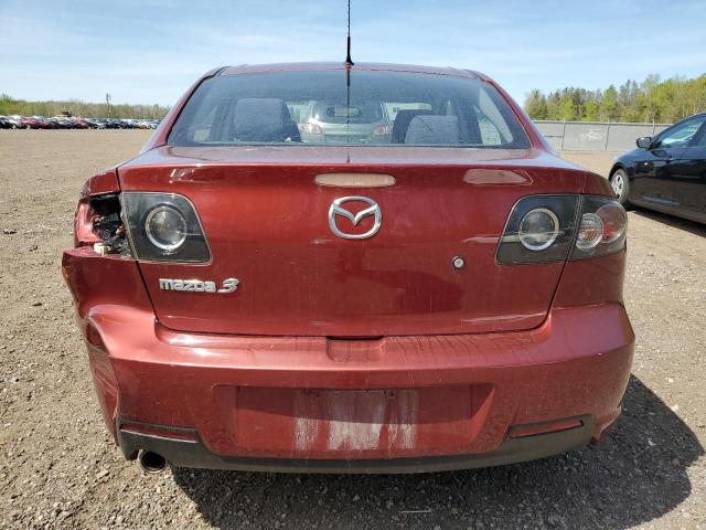 JM1BK32F781101306 - 2008 MAZDA 3 I RED photo 6