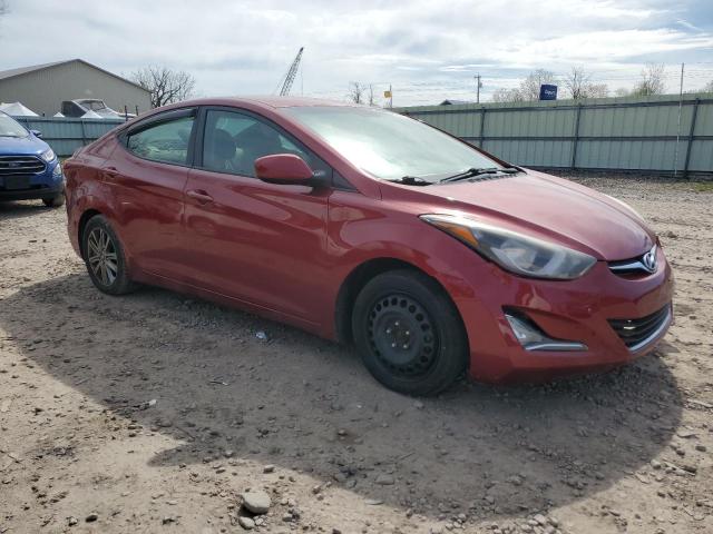 5NPDH4AE8EH475188 - 2014 HYUNDAI ELANTRA SE RED photo 4