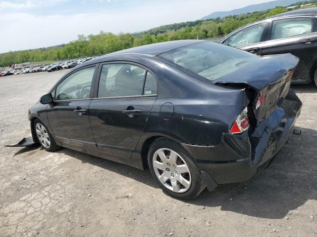 1HGFA16568L077256 - 2008 HONDA CIVIC LX BLACK photo 2