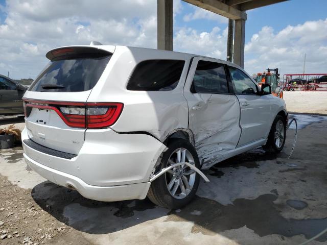 1C4RDHDGXMC721030 - 2021 DODGE DURANGO GT WHITE photo 3