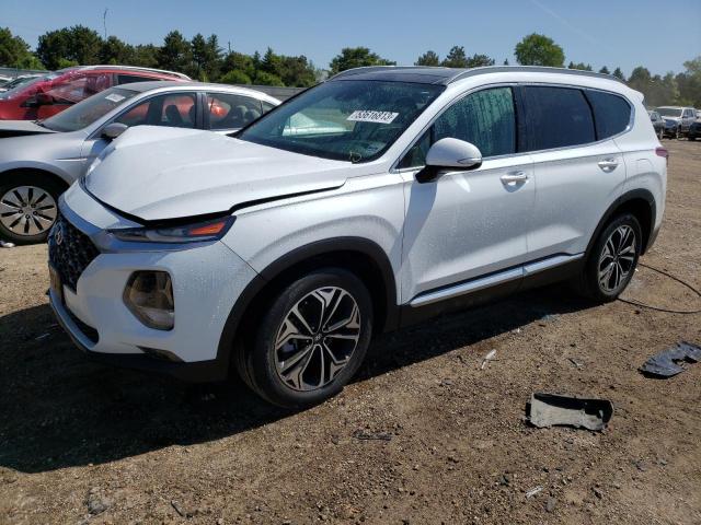 5NMS5CAA9KH019281 - 2019 HYUNDAI SANTA FE LIMITED WHITE photo 1