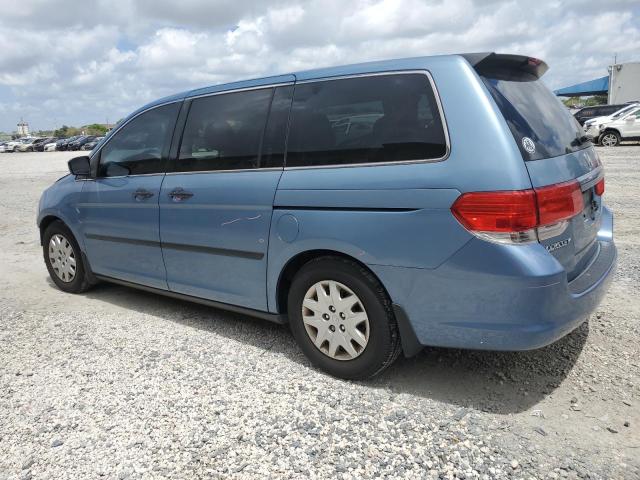 5FNRL38299B050805 - 2009 HONDA ODYSSEY LX BLUE photo 2