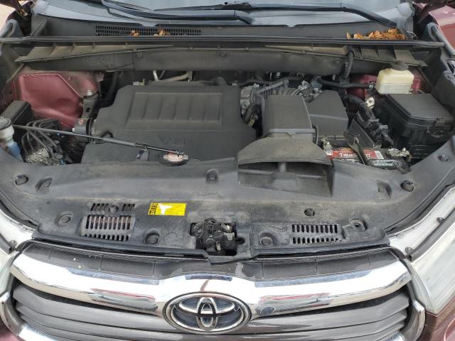 5TDKKRFH6FS116460 - 2015 TOYOTA HIGHLANDER XLE BURGUNDY photo 12