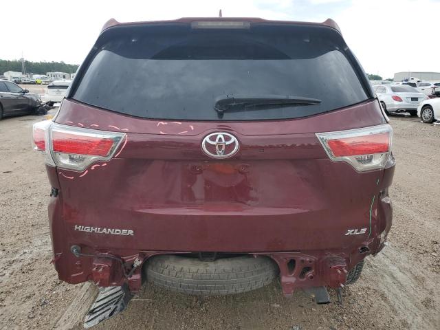 5TDKKRFH6FS116460 - 2015 TOYOTA HIGHLANDER XLE BURGUNDY photo 6