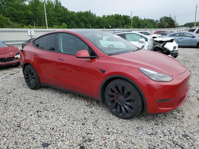 7SAYGDEF1PF751531 - 2023 TESLA MODEL Y RED photo 4