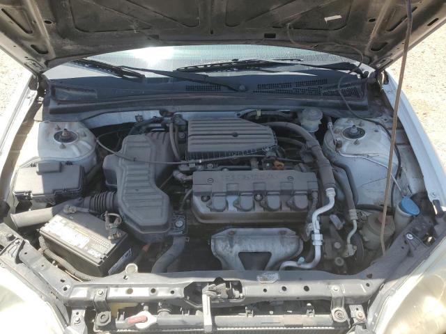 JHMES16211S012192 - 2001 HONDA CIVIC DX WHITE photo 11