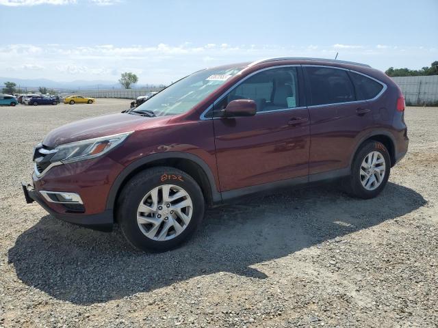 2HKRM4H78FH662943 - 2015 HONDA CR-V EXL BURGUNDY photo 1