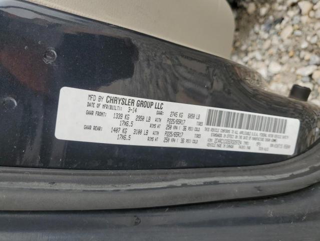 2C4RC1CG5ER329724 - 2014 CHRYSLER TOWN & COU TOURING L GRAY photo 14