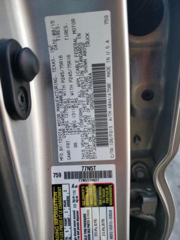 5TFJU4GN2FX090561 - 2015 TOYOTA TACOMA DOUBLE CAB PRERUNNER SILVER photo 12