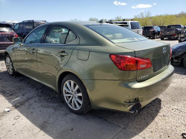 JTHCK262672017166 - 2007 LEXUS IS 250 GREEN photo 2