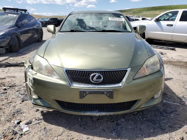 JTHCK262672017166 - 2007 LEXUS IS 250 GREEN photo 5