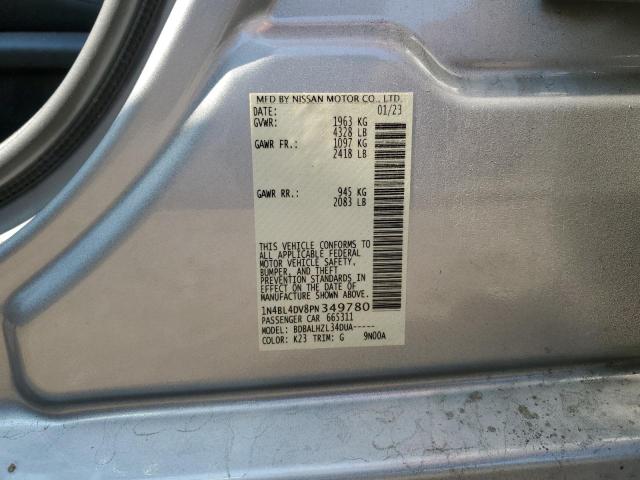 1N4BL4DV8PN349780 - 2023 NISSAN ALTIMA SV SILVER photo 12