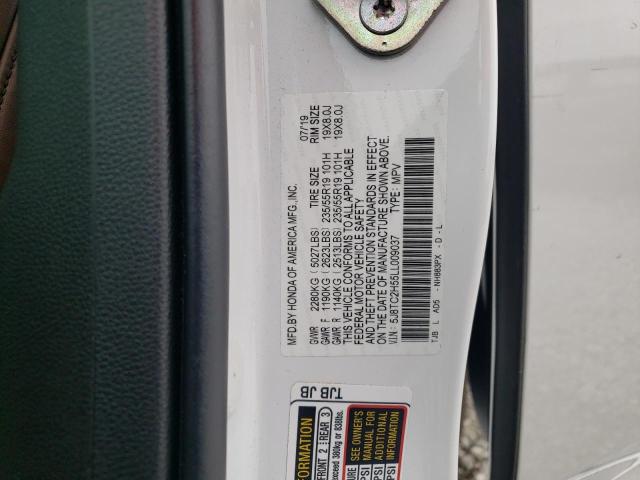 5J8TC2H55LL009037 - 2020 ACURA RDX TECHNOLOGY WHITE photo 13