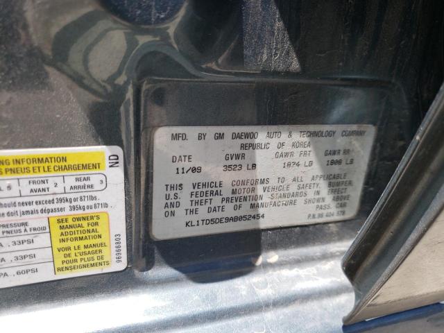 KL1TD5DE9AB052454 - 2010 CHEVROLET AVEO LS 灰色 照片 12