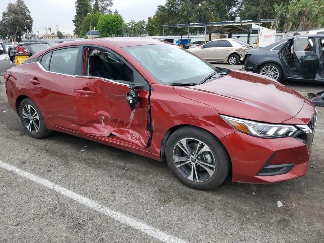 3N1AB8CV5NY321259 - 2022 NISSAN SENTRA SV RED photo 4