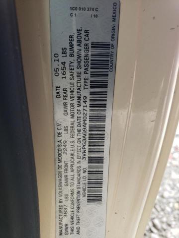 3VWPG3AG9AM027149 - 2010 VOLKSWAGEN NEW BEETLE CREAM photo 13