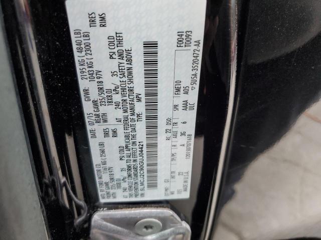 5LMCJ2C90GUJ04421 - 2016 LINCOLN MKC SELECT Սև լուսանկար 13