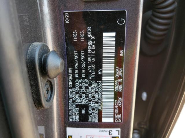 JTEPU5JR4M5863661 - 2021 TOYOTA 4RUNNER SR5/SR5 PREMIUM 灰色 照片 12