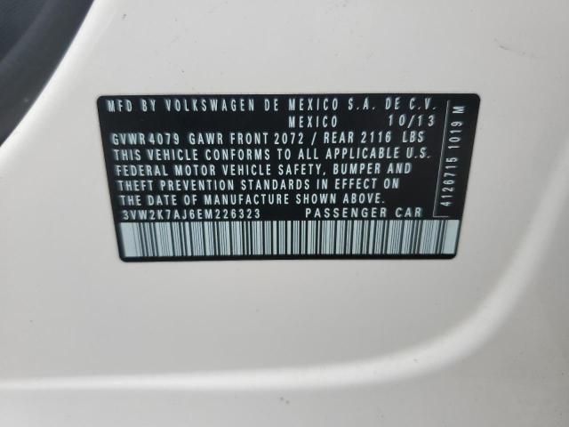 3VW2K7AJ6EM226323 - 2014 VOLKSWAGEN JETTA BASE أبيض صورة 13