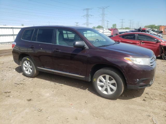 5TDZK3EHXDS125141 - 2013 TOYOTA HIGHLANDER BASE BURGUNDY photo 4